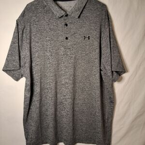 Under Armour Men's Heathered Gray Polo